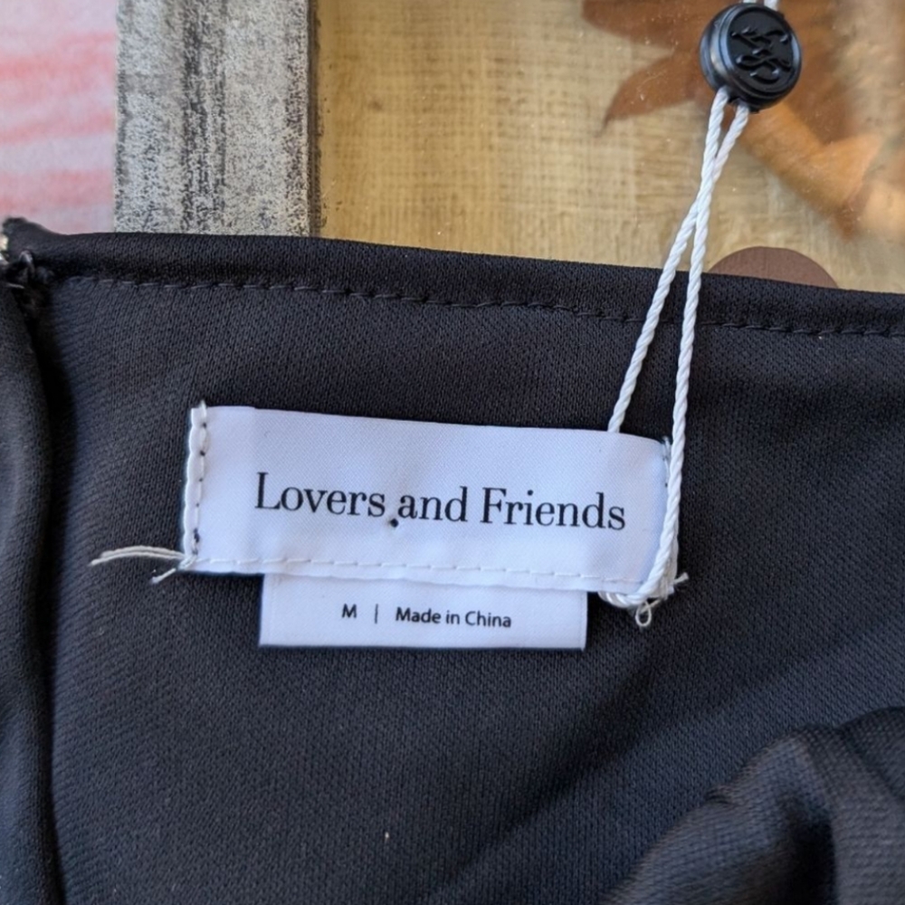 NWT Lovers + Friends Black/Silver Sequin 2 Pc Skirt Set Bandeau Top Maxi Skirt M - Picture 10 of 11